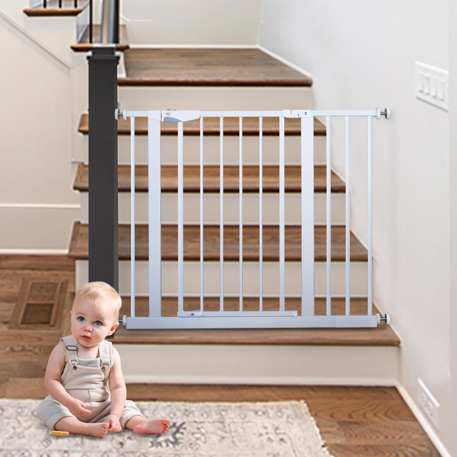 OEM 2024 Baby Safety Gate Mesh Retractable Baby Gate Customized retractable stair safety gate for baby