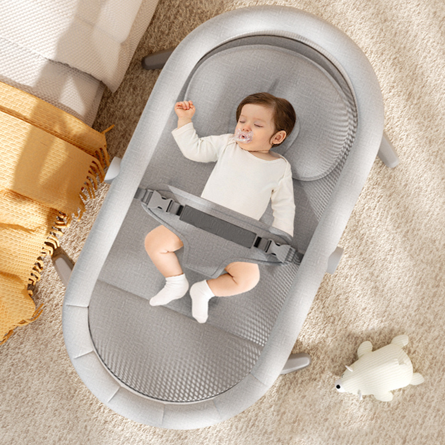 Adjustable Electric Baby Swing Bed New Design Rocker Cradle with Breathable Mesh Music  Professional Wholesale