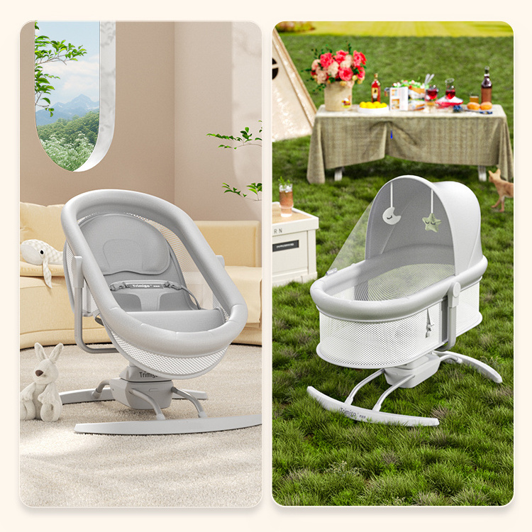 Baby Swing Cradle Professional New Design Adjustable Electric Rocker Mesh Airflow  Music Baby chair