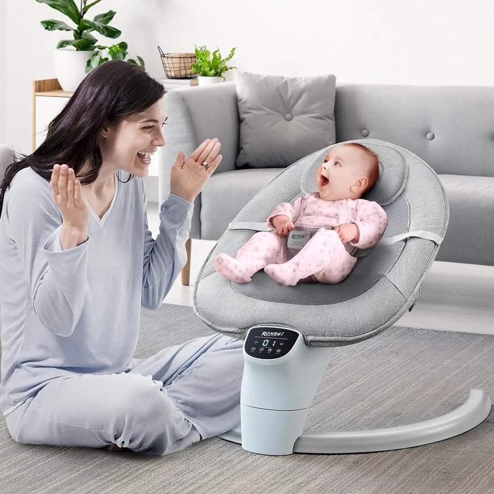 Spot Supply Natural Sway in 8 Speeds Soothe Portable Newborn Swing Comfort Cradling Baby Swing for Infants Baby Chair