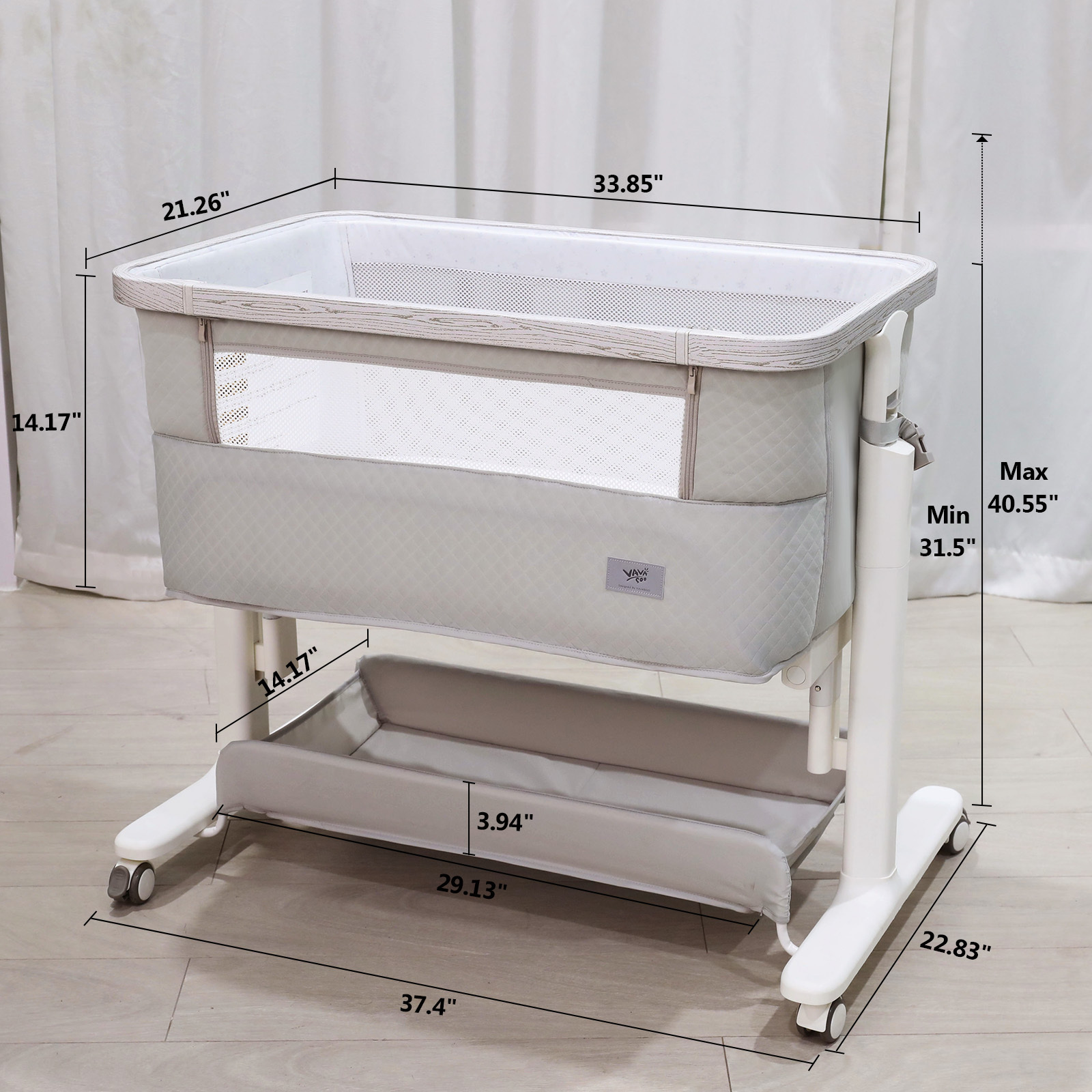 Electric Rocking Crib Large Space Multifunction Sleeping Baby Bassinet Rocking Bed Portable Folding new born bed Crib