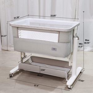 Electric Rocking Crib Large Space Multifunction Sleeping Baby Bassinet Rocking Bed Portable Folding new born bed Crib