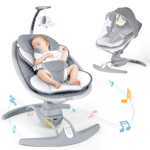 Oem Wholesale Music Cradle Swing Baby Rocker Chair Safety  Bassinet Baby Electric Rocking Chair For Baby