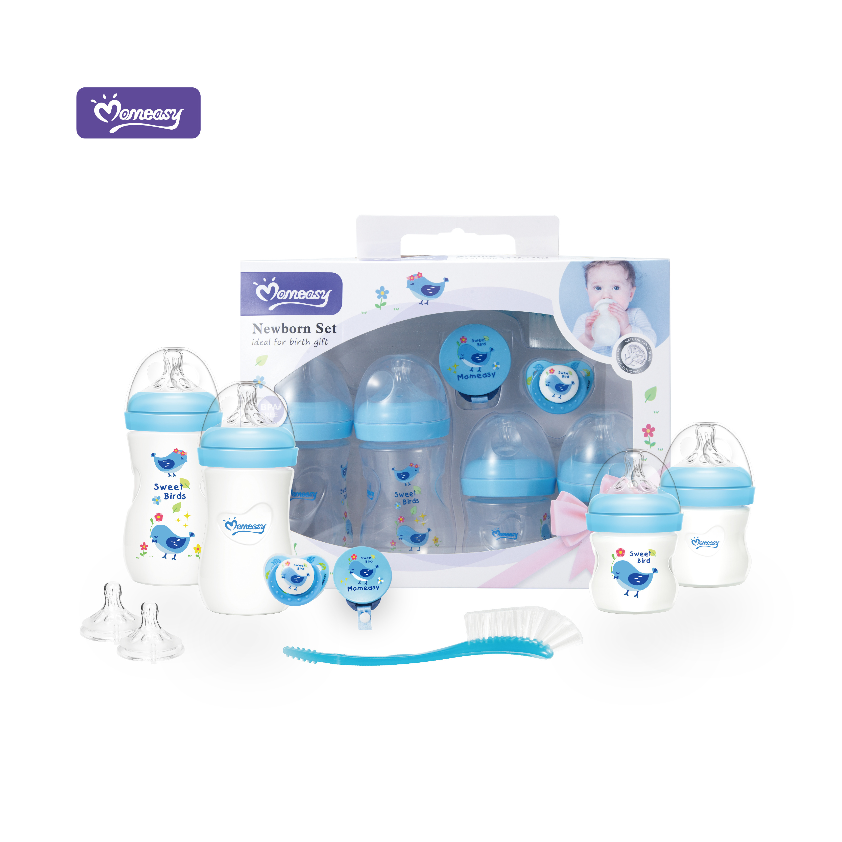 Hot Sell Baby Gift Set Feeding Bottles Eco Product Baby Supplies Feeding Bottle Set For Newborn