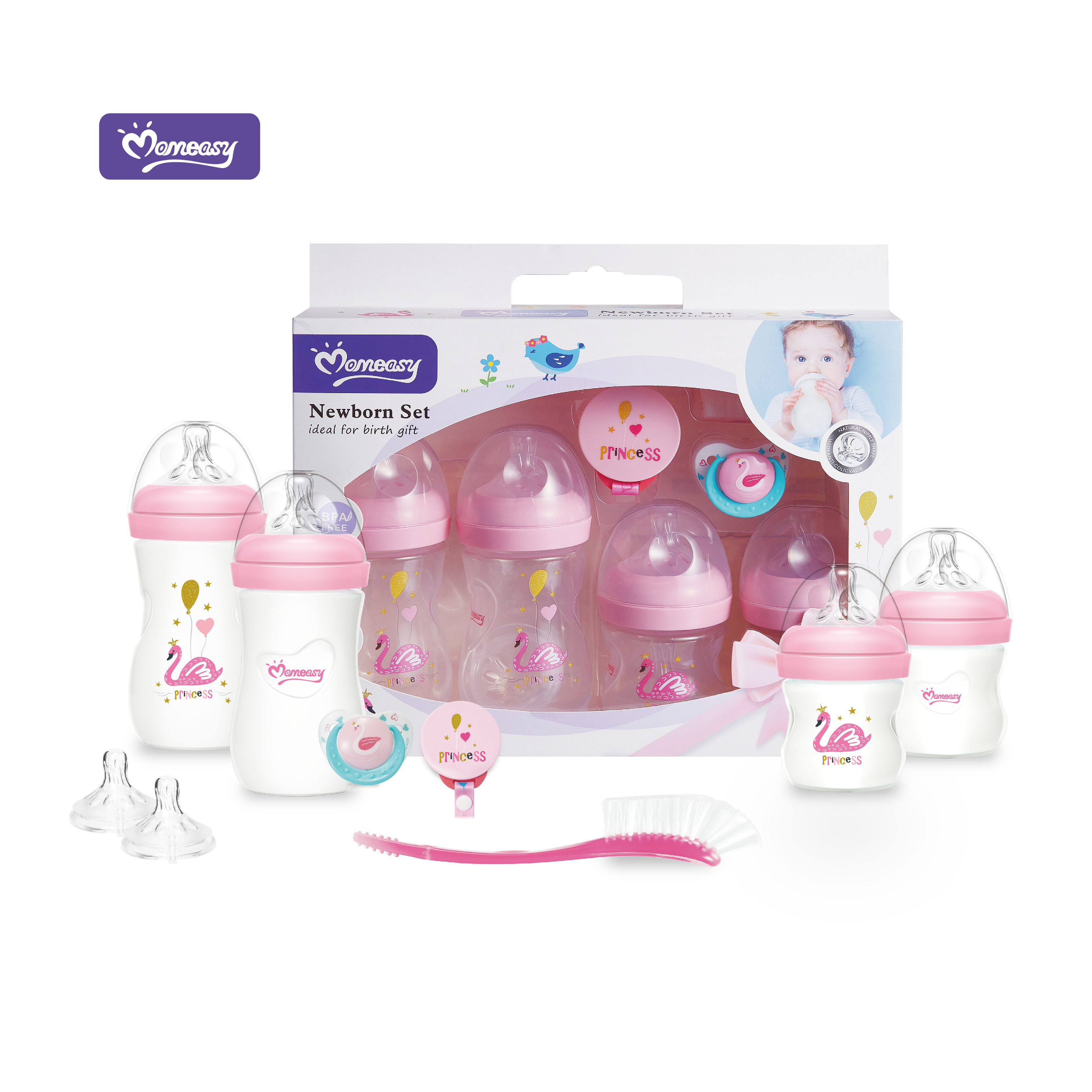 Hot Sell Baby Gift Set Feeding Bottles Eco Product Baby Supplies Feeding Bottle Set For Newborn