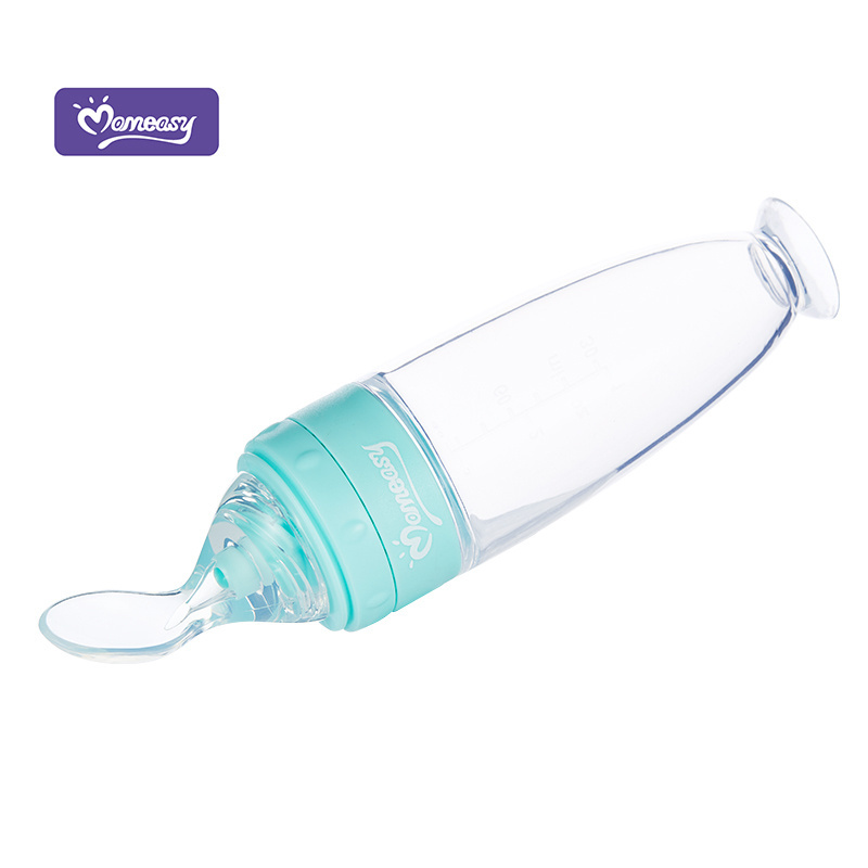 Momeasy BPA Free Baby Feeding Squeeze Bottle 90ml/3oz Silicone Squeeze Feeder Baby Bottle Spoon Feeder