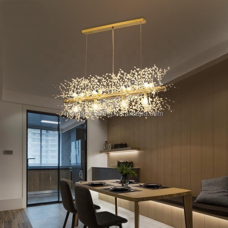 interior decoration for living room snowflakes indoor decorative golden pendant lamp modern dandelion chandelier pendant light