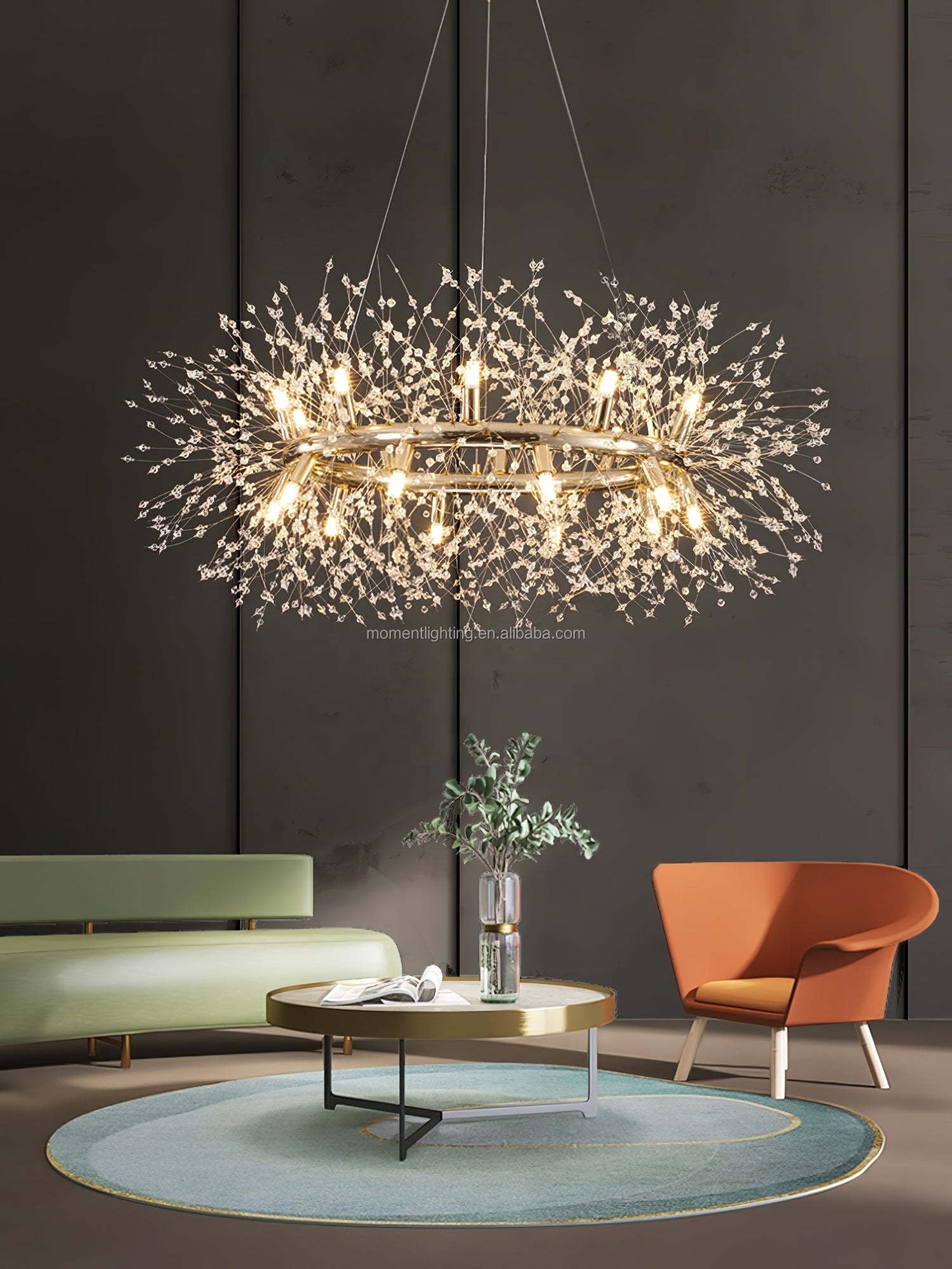 round shape hanging lamp living room luxury bedroom lamp modern chandeliers pendant lights dandelion chandelier pendant light