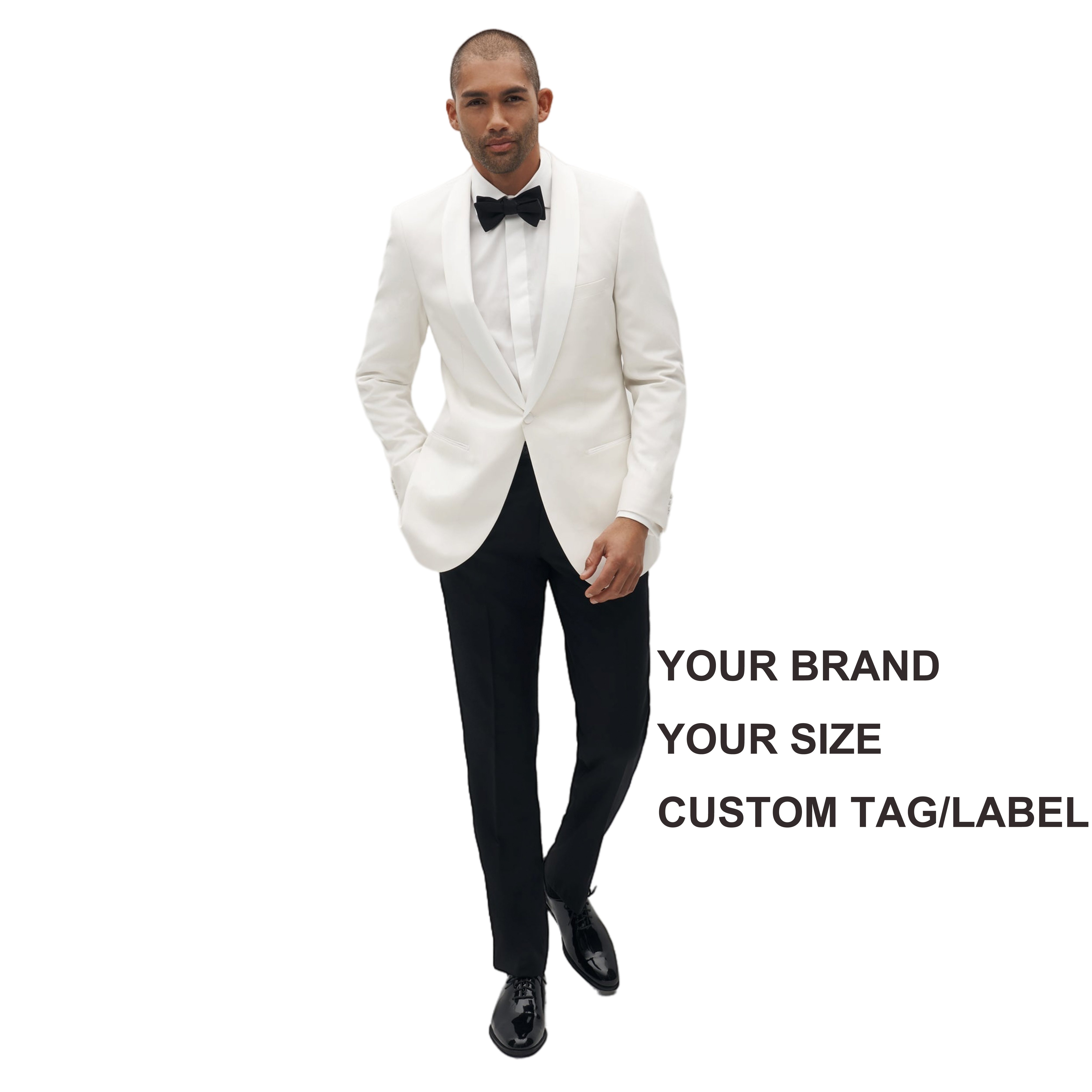 Luxury Quality Custom Costume Classic White Groom Tuxedo for Men Shawl Lapel Suits Set Men Wedding Tailored Suit Tuxedo