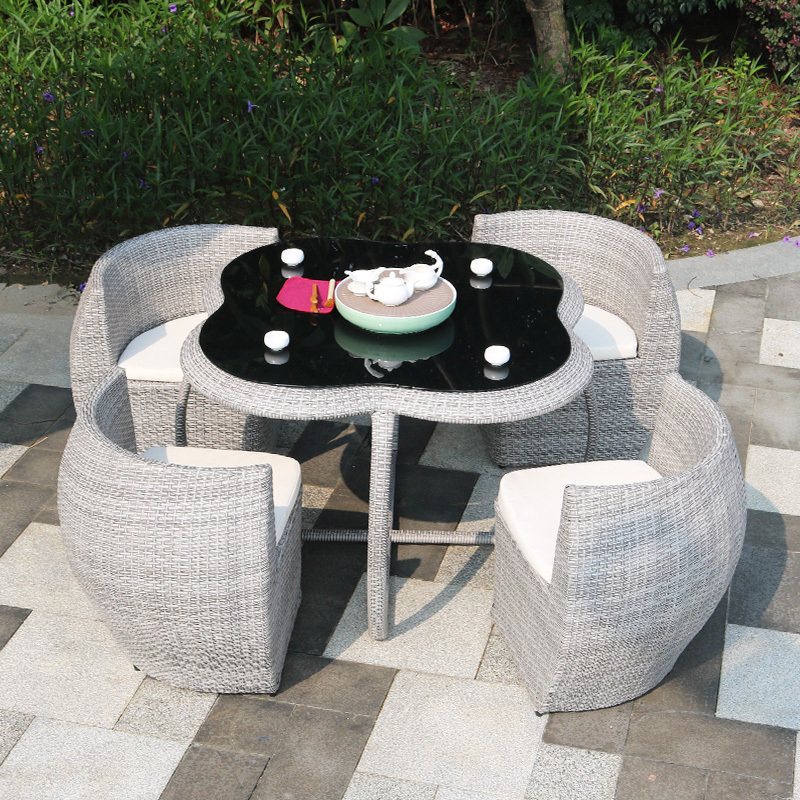 Modern Chairs Restaurant Outdoor Wicker rattan Dining Chair Table Sets Garden Patio Set outdoor furniture