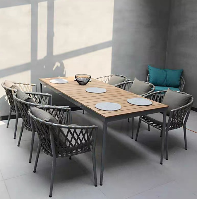 Custom Leisure Home Modern Rattan Patio Bistro Outdoor Garden Dining Furniture set