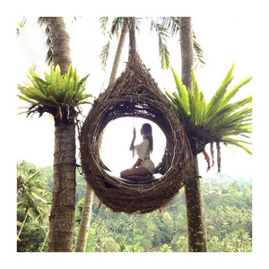 Bali Nest daybed tourism Photo Props ins style Web Celeb creative rattan hammock for hotel  resort hanging big bird nest swing