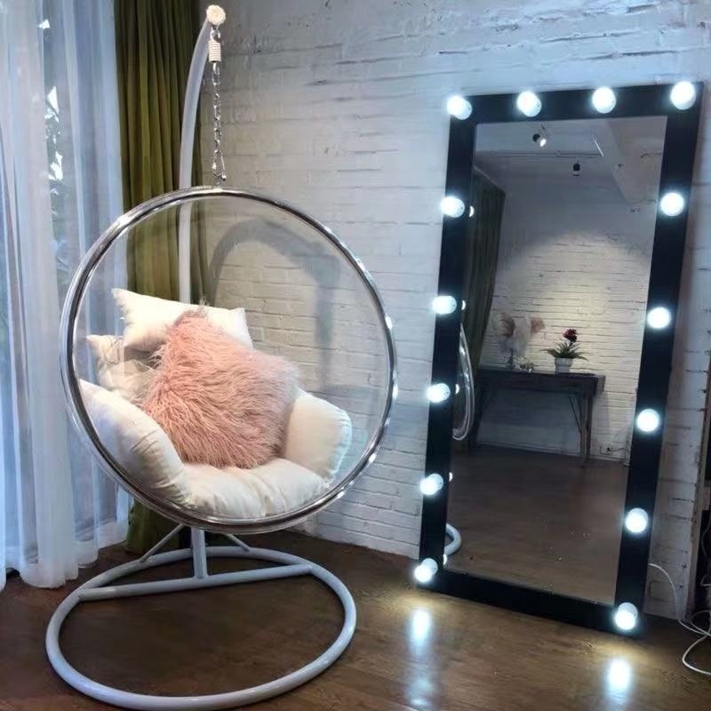 modern living room hotel room funny fancy pink acrylic ball swing egg chair  stands for girl kids children bedroom furniture