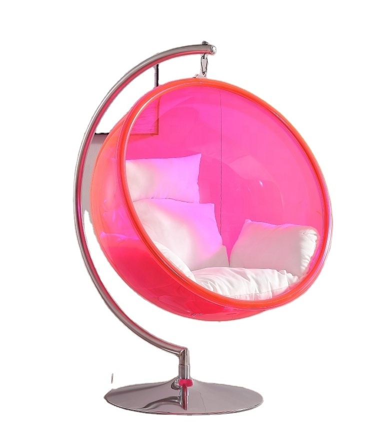 new arrival living room Children bedroom girl's pink ball bubble egg hanging swing  leisure  chair