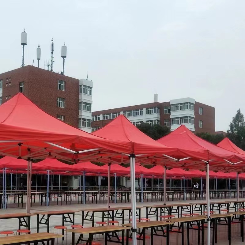 square red print logo Umbrella Big Patio Umbrella Outdoor Beer Cafe Coffee Drink Restaurant Hotel Parasol