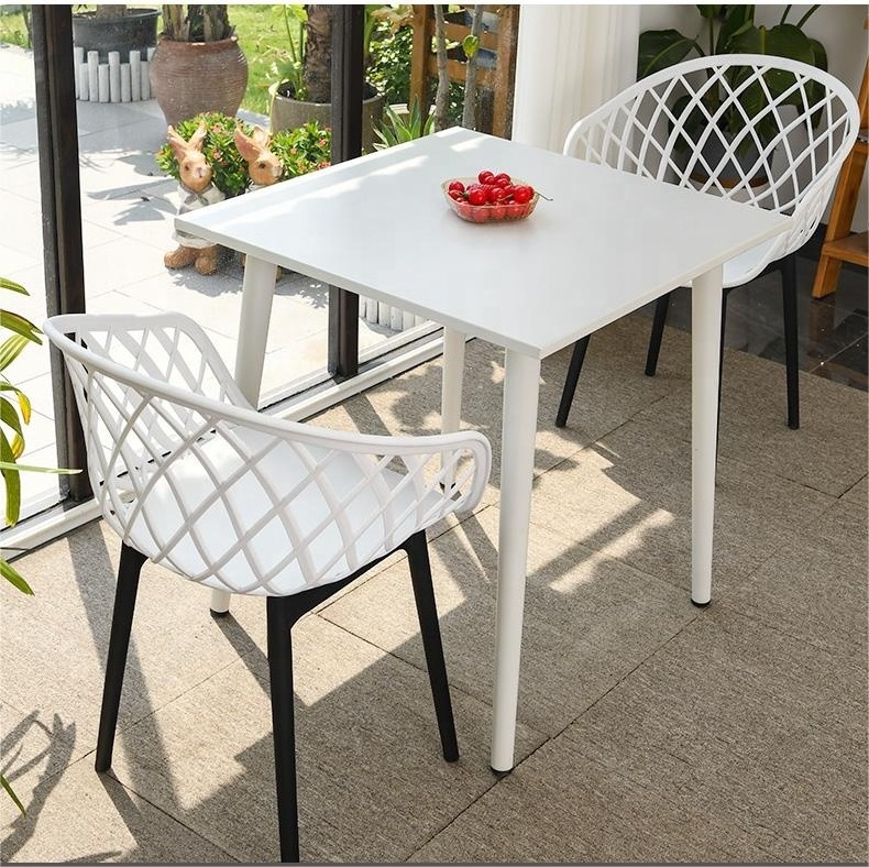 commercial  price stacking washable outdoor indoor modern plastic chair  for Cafe restaurant Nordic dining chair table set