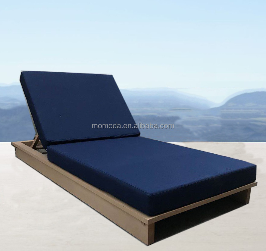 Outdoor Beach swimming pool sun spa teak wood  double size love seat daybed  sun lounge 5 star hotel outdoor furniture