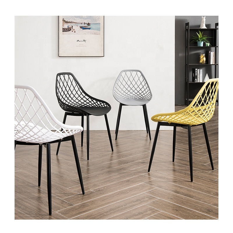 Hot Sale Cheap Kitchen Cafe Black Tulip Plastic Diner Dining Room Chair Wooden Plastic  Chairs