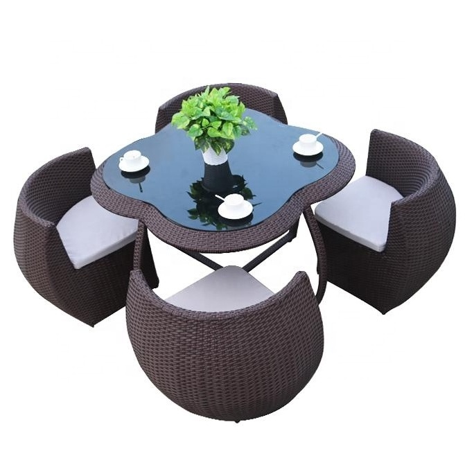 Modern Chairs Restaurant Outdoor Wicker rattan Dining Chair Table Sets Garden Patio Set outdoor furniture