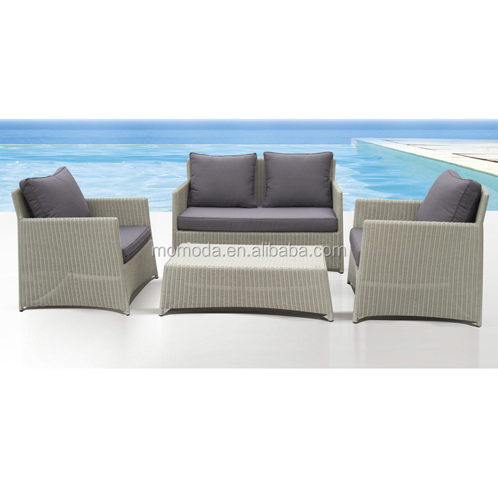 white modern cheap Simple Design Outdoor Garden Furniture Waterproof Rattan Chair Wicker Patio Lounge Sofa Set