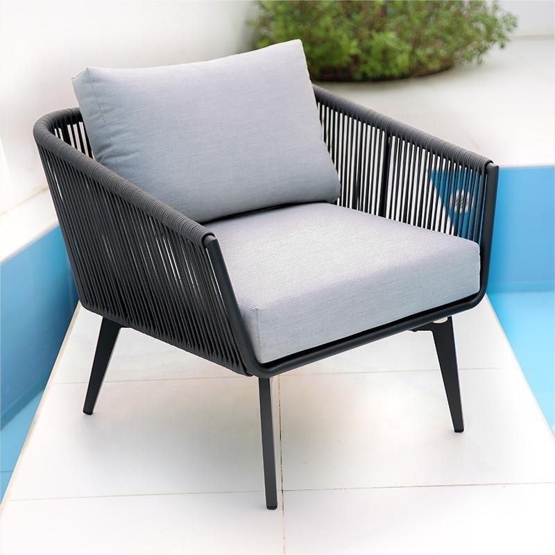 ready to ship full set matching Aluminum Frame leisure sofa lounge chair and dining garden patio terrace outdoor furniture set