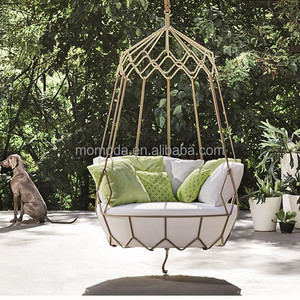 Hotel Luxury Outdoor Furniture Garden Patio Swings Leisure Metal Hanging Swing Chair Balcony Poolside Aluminum Swing Chair