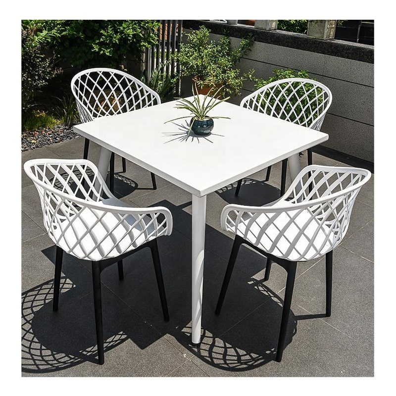 commercial  price stacking washable outdoor indoor modern plastic chair  for Cafe restaurant Nordic dining chair table set