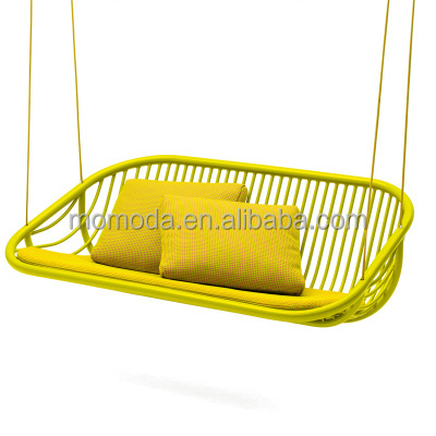 ck933 new arrival Outdoor garden patio balcony furniture colorful rope wicker rattan patio hanging wings fairy swing set