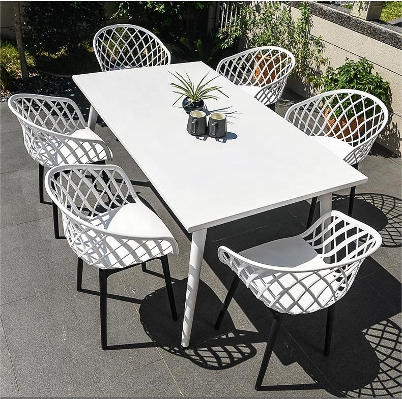 commercial  price stacking washable outdoor indoor modern plastic chair  for Cafe restaurant Nordic dining chair table set