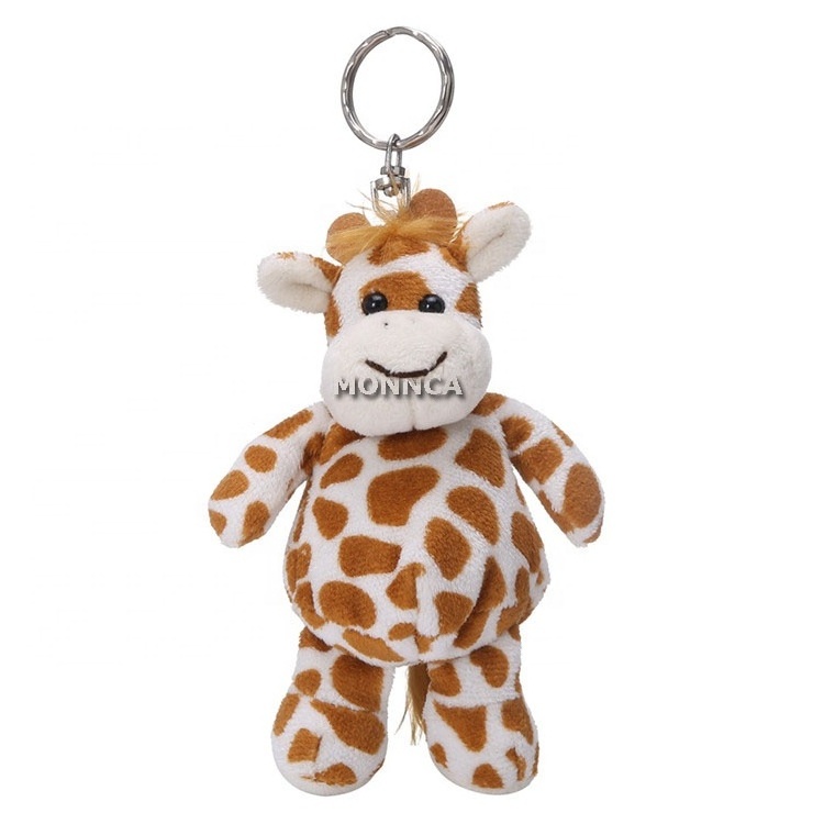 Customized 10CM Various Best Made Stuffed Animals Toys Cheap Animal Shape Plush Toy Keychain for Promotion