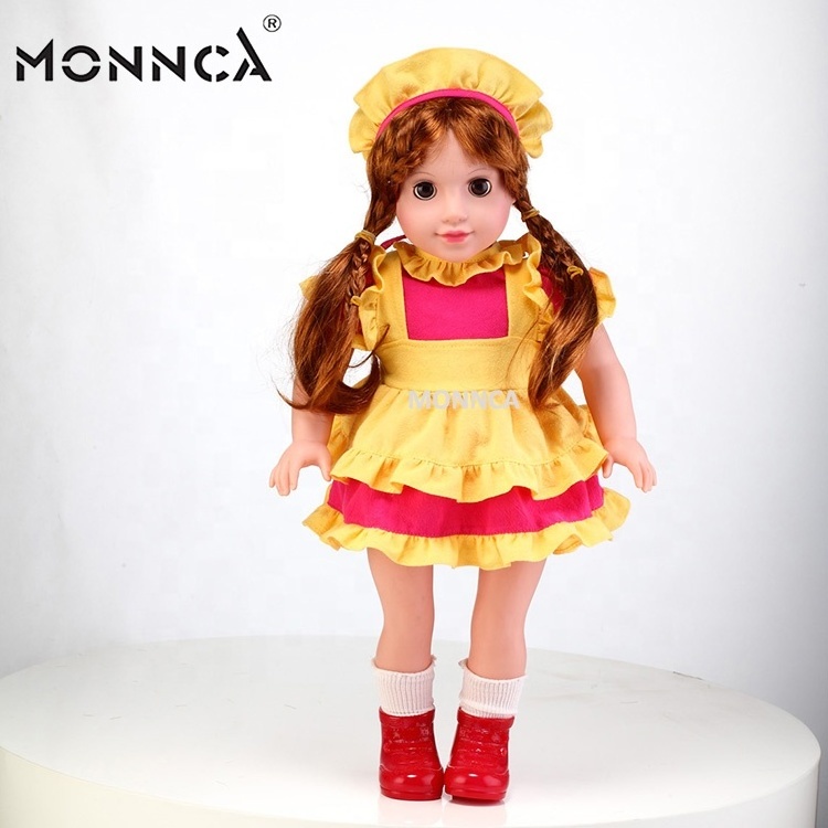 Fashion Beauty Venyl Girl Dolls 18 inch LOQ MOQ Cool Navy Style American Silicone Doll for Kids Gifts