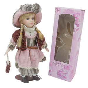 LOW MOQ Beautiful Elegant Ceramic Porcelain Doll Faces Cheap Wholesales Porcelain Doll Heads(Gifts Box Packing)