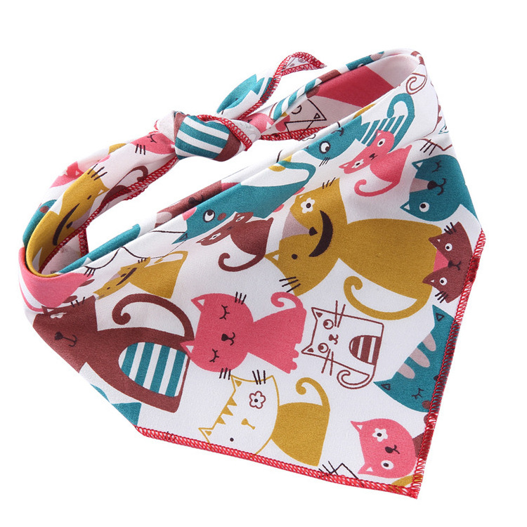 Dog Bandana Small Reversible Styles Pet Triangle Scarf Bibs Soft Washable Dog Kerchief Adjustable Pet Bib Accessories