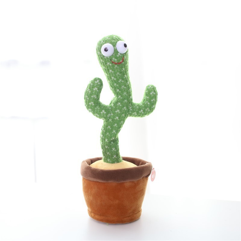 Hot Selling Stuffed Dancing Shake  Cactus Flower Pot Low MOQ Plush Swing Electronic Music Toy