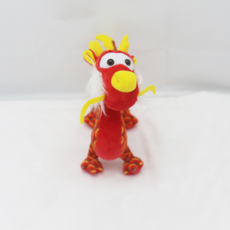 2021 hot sale red chinese dragon plush toy custom  high quality stuffed animals dragon soft toy