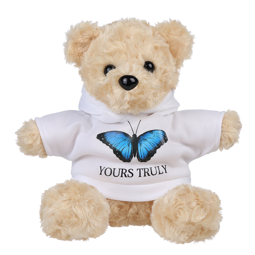 Wholesale Stuffed Plush Animal Custom Sound Rainbow Teddy Bear with Zipper Pocket