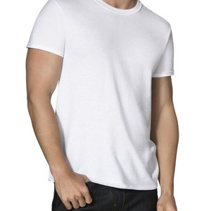 O-neck T Shirt 100% Bamboo Fiber Regular Jersey Solid Short 100% Cotton Men short sleeve White Men's T-Shirts