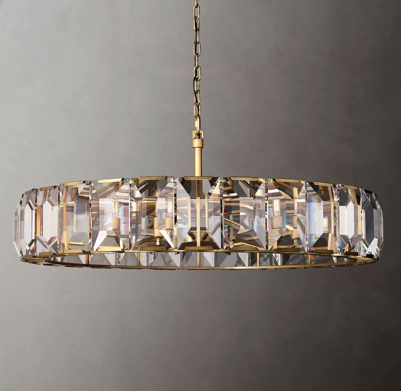 Factory Modern round crystal harlow chandelier  brass lamp with K9 crystal luxury large lighting  for living room