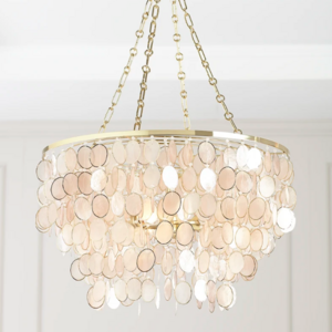 sweet Japanese Aurora 3-Light Chandelier capiz shells chandelier for bedroom