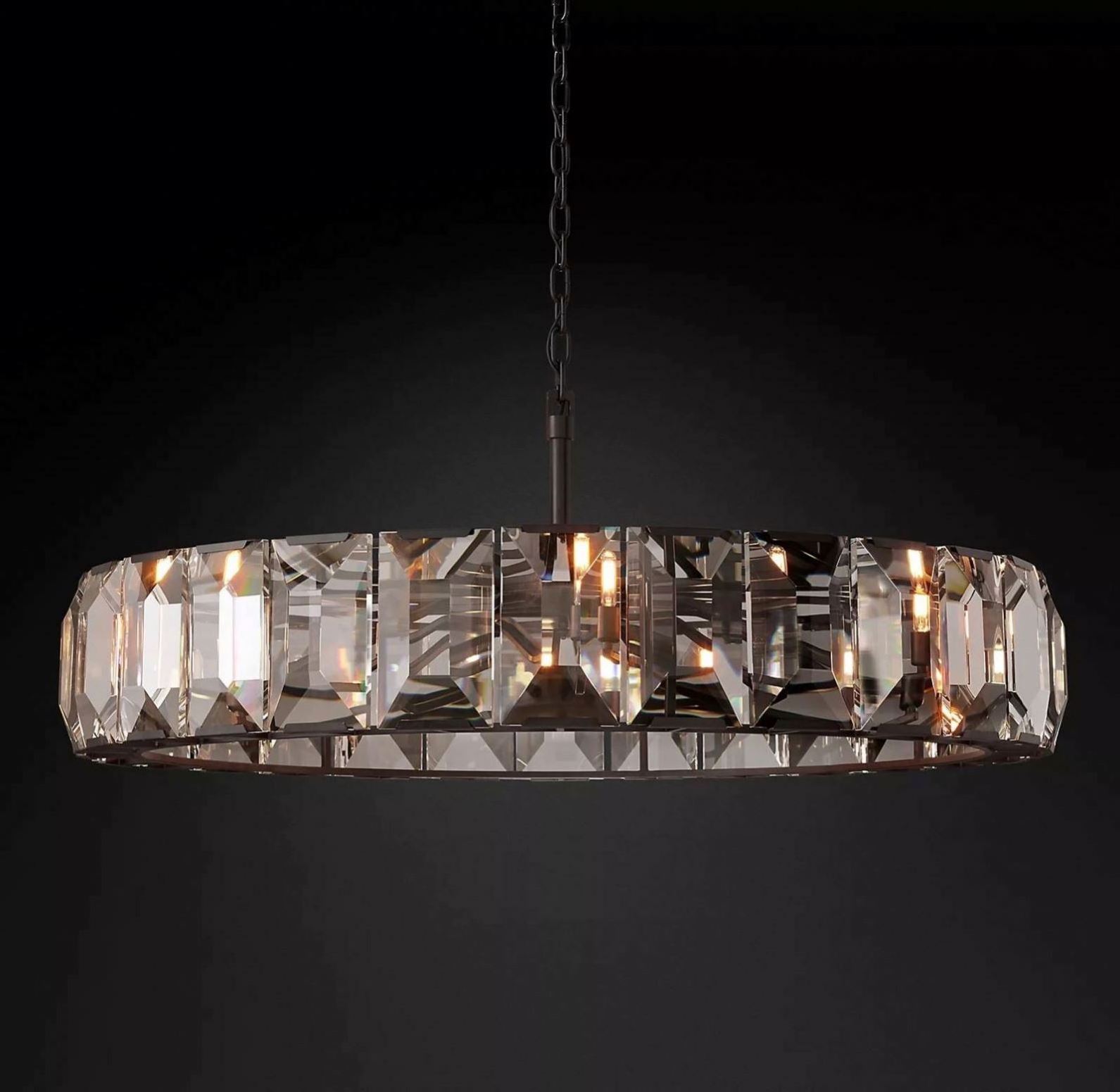 Factory Modern round crystal harlow chandelier  brass lamp with K9 crystal luxury large lighting  for living room