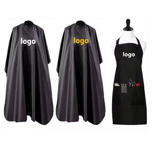 Wholesale Custom Logo Hairdressing Hairdresser Stylist Apron Smock Designer Barber Capes Manufacturer For Salon Men Hair Cutting