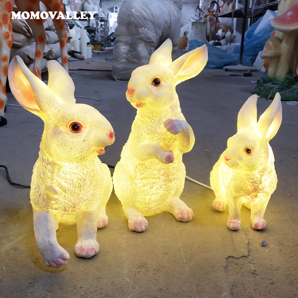 Christmas motif lights outdoor animal decoration flocking easter bunny mascot holiday FOR decorative lighting