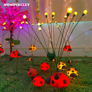 Momovalley outdoor PVC 12v landscape swaying fairy christmas flashing 3d led firefly light green decorative lighting