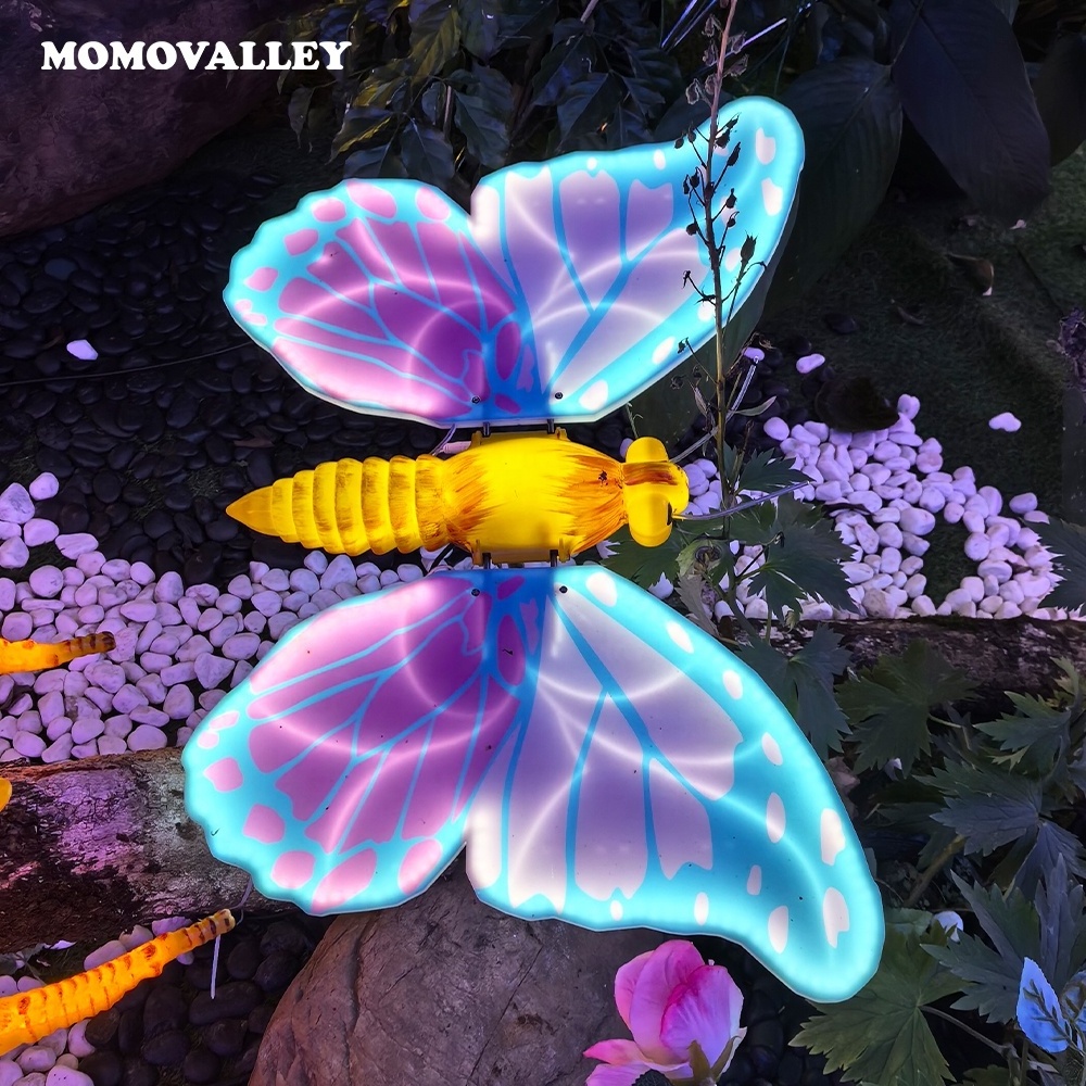 Sales supplier LED Butterfly landscape lights  illuminate adding elegance outdoor space stunning 3d Butterfly for decoration