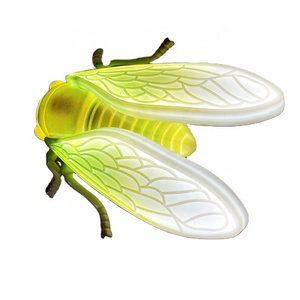 LED light cicada wings pvc model insect suction light decorative lamp for garden yards for Halloween lighting