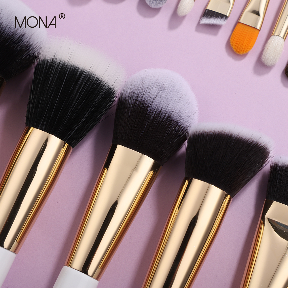 MONA Best seller Foundation Makeup brush 34 PCS Flat Top Kabuki Brush for Face