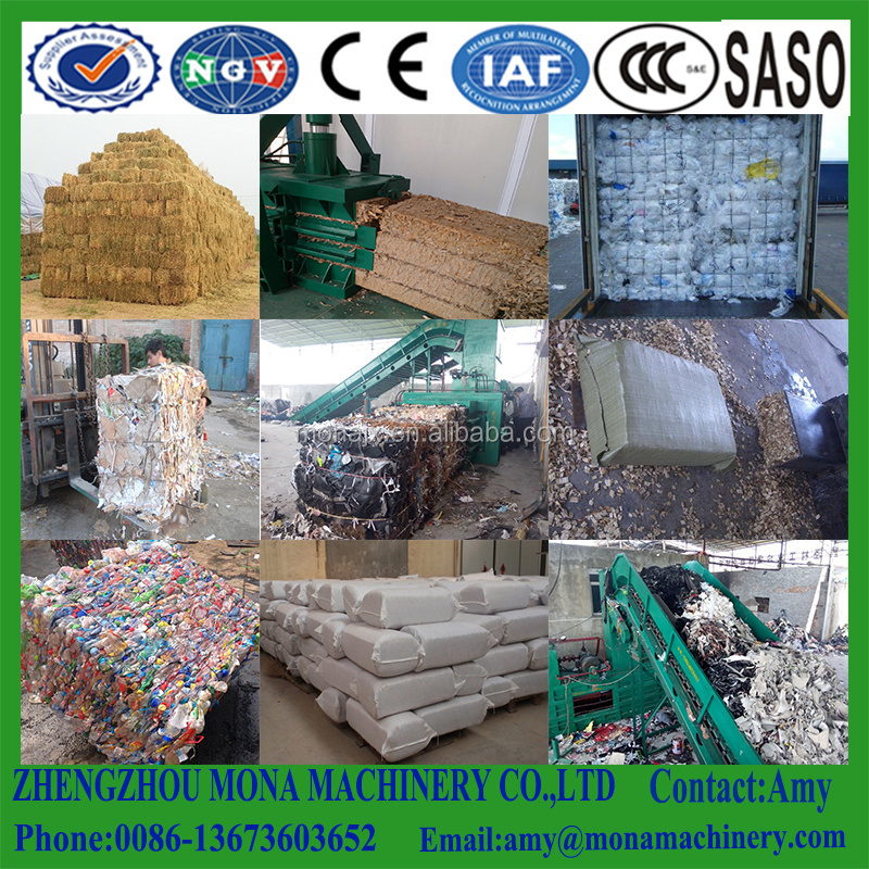 Fully automatic horizontal carton compress baler machine cardboard compress baling press machine price