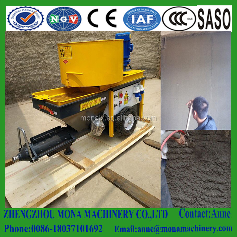 High Power Engine 10M Cement Concrete Wall Spray Plastering Machine Gypsum Spraying Plastering Machinery price