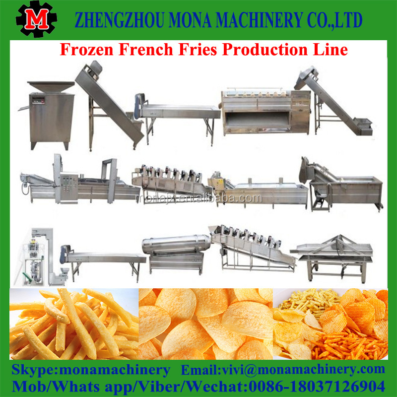 Full- Automatic Fried Potato Chips Production Line / French Fries Making Machine / Frozen Fries Processing Plant