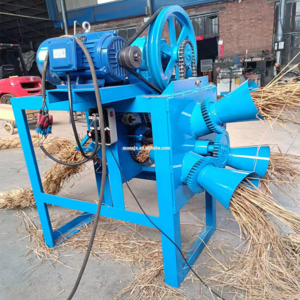 Super Quality High Efficient Straw Sisal Rope Making Machine / Grass Rope Machine